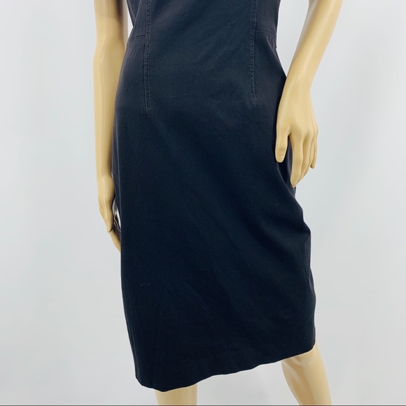 ✨3/$50 J. Crew Black Short Sleeve Scoop Neck Dress - Picture 3 of 8